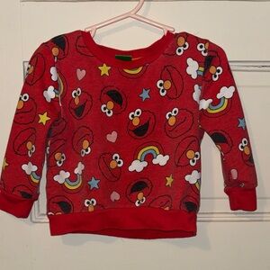Red Elmo Print Kids Sweatshirt